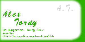 alex tordy business card